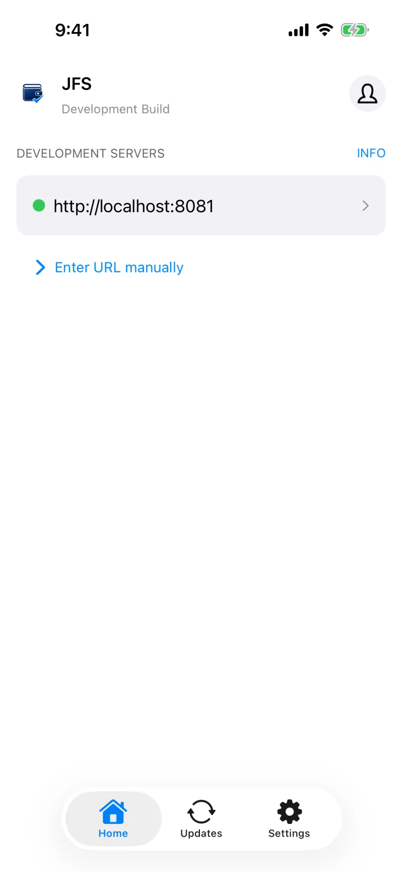 The welcome screen shown the very first time the app is opened, with a Get started button.